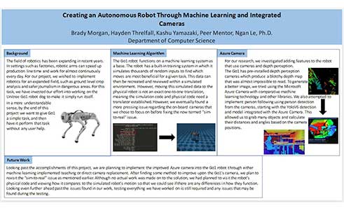 Creating an Autonomous Robot Through Machine Learning and Integrated Cameras