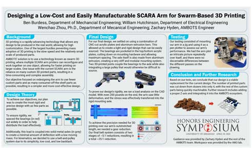 Designing a Low-Cost and Easily Manufacturable SCARA Arm for Swarm-Based 3D Printing
